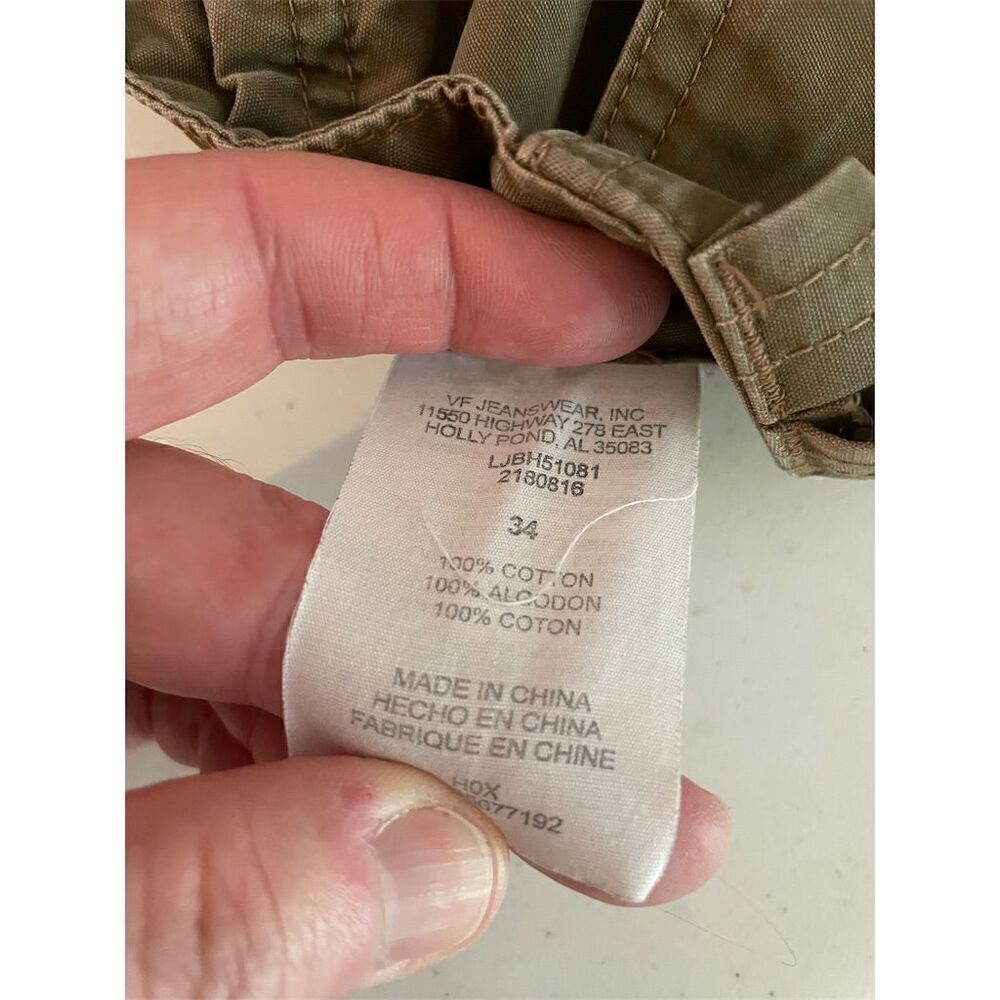 *3/$15 Lee Dungarees Men's Cargo Shorts Khaki Size 34 Casual Solid - Picture 9 of 10